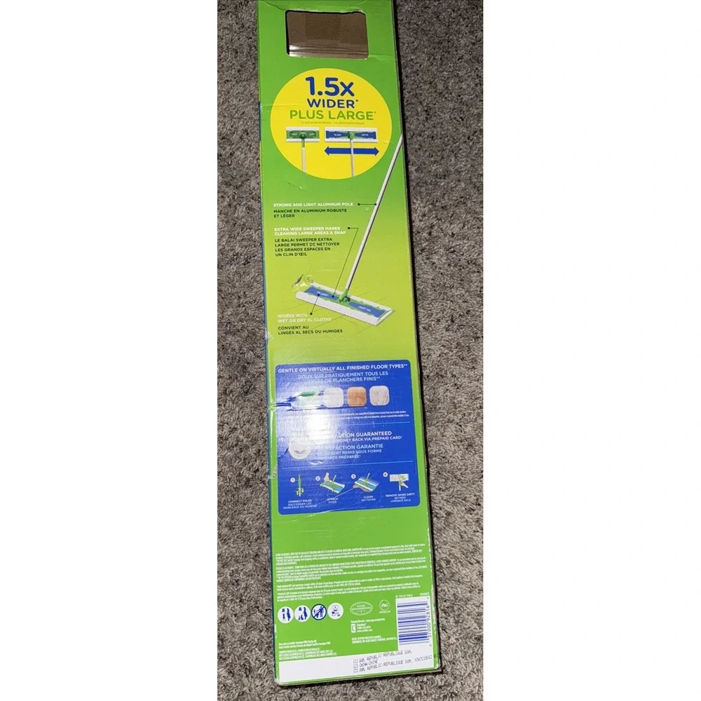 Swiffer XL Sweeper Dry/Wet Mop Kit - XL Sweeper, 8 Dry,‎ 2 Wet, 1 Box Of 16